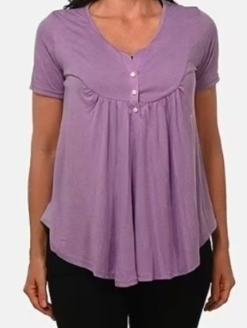 Epic MMA Gear Knit Rouched Front Top Lilac-Size SM NWT